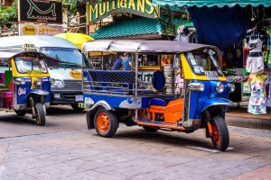 Motorbike taxi, Tuk Tuk, Bangkok, Thailand