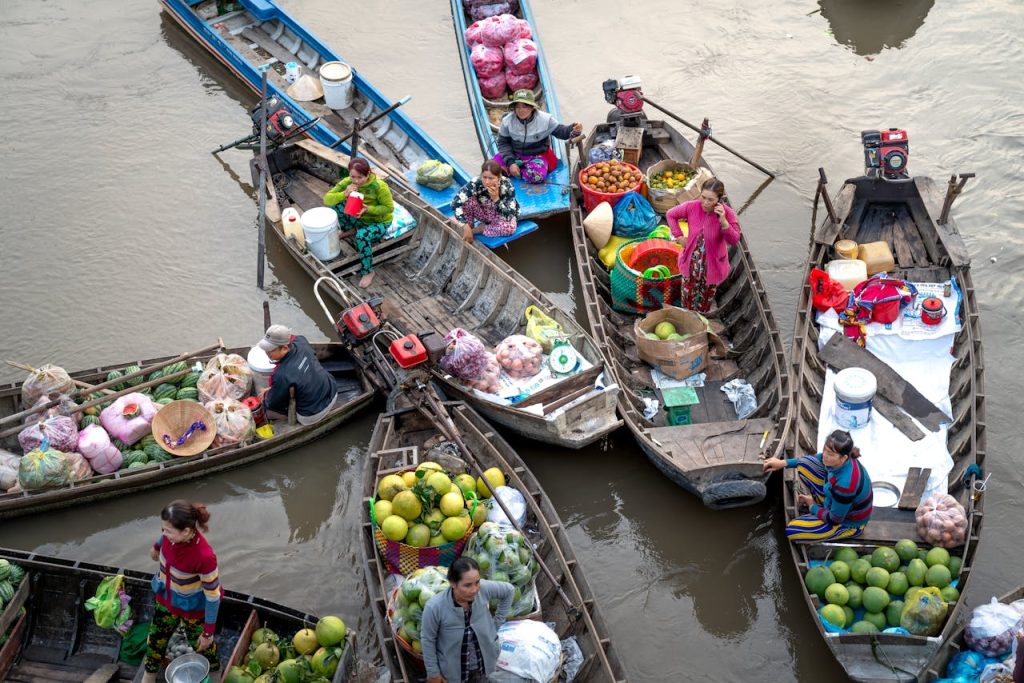 Cai Be Floating Market, Mekong Delta, Ho Chi Minh, Vietnam