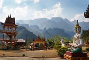 Buddist Temple in the mountains, Laos