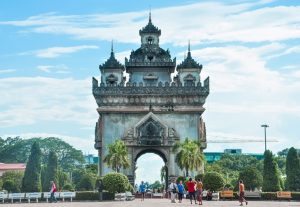 Vientiane city triumphal arch, Laos